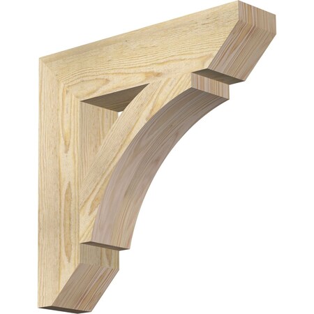Ekena Millwork Thorton Slat Rough Sawn Bracket, Douglas Fir, 4"W x 18"D x 18"H BKT04X18X18THR06RDF